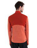 Men's Merino Blend 200 Realfleece™ Descender Long Sleeve Half Zip Jacket Molten/Ember - 2