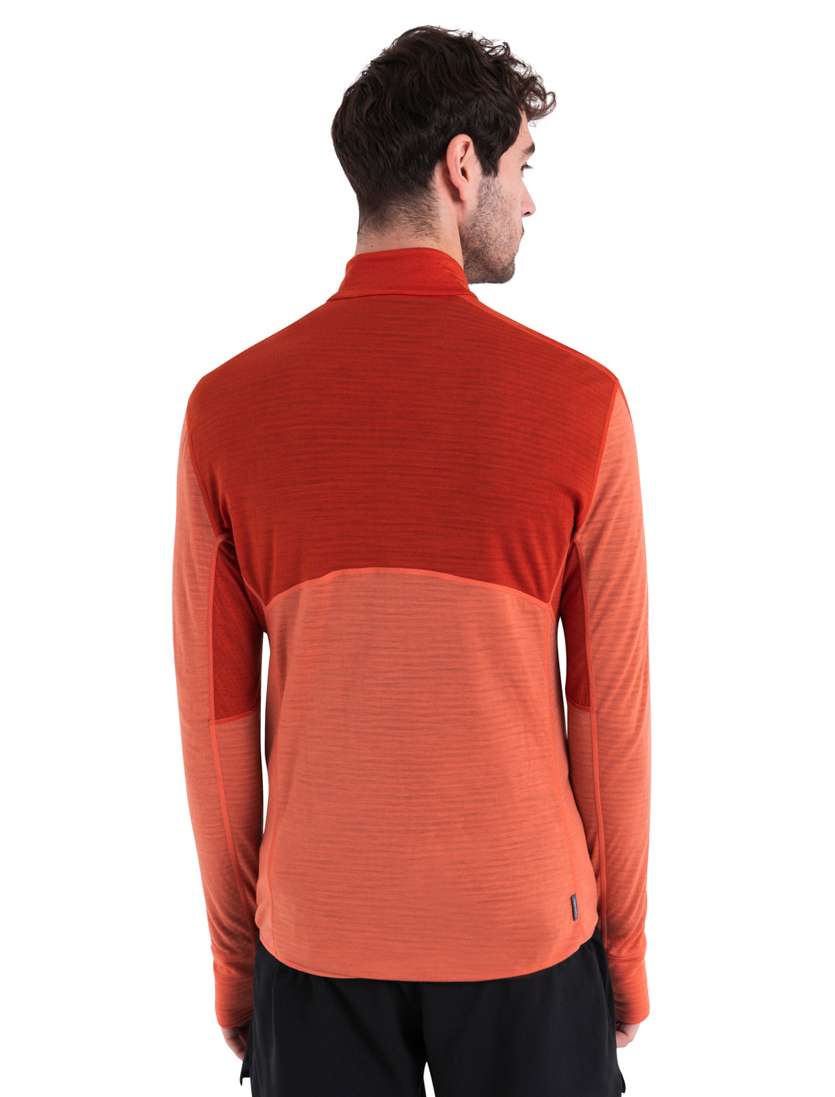 Men's Merino Blend 200 Realfleece™ Descender Long Sleeve Half Zip Jacket Molten/Ember - 2