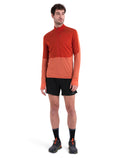 Men's Merino Blend 200 Realfleece™ Descender Long Sleeve Half Zip Jacket Molten/Ember - 3
