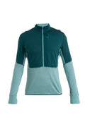 Men's Merino Blend 200 Realfleece™ Descender Long Sleeve Half Zip Jacket Fathom Green/Cloud Ray - 8