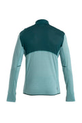 Men's Merino Blend 200 Realfleece™ Descender Long Sleeve Half Zip Jacket Fathom Green/Cloud Ray - 9