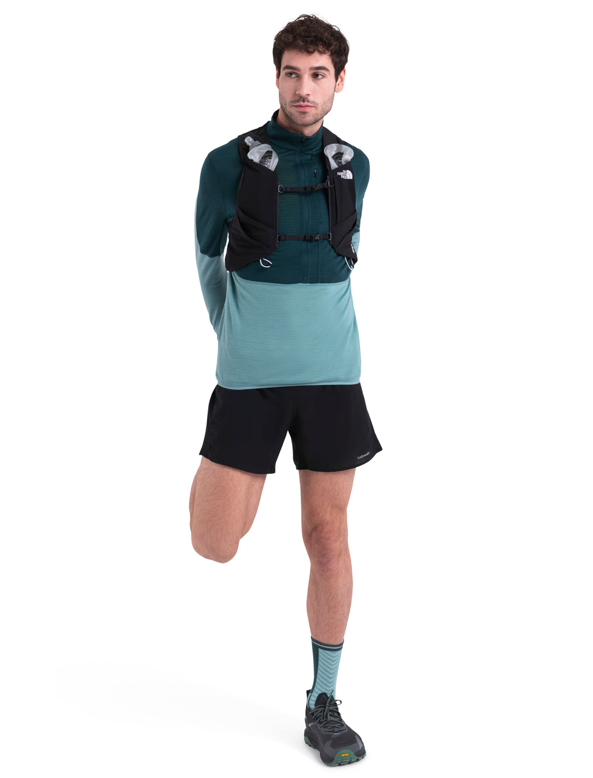 Men's Merino Blend 200 Realfleece™ Descender Long Sleeve Half Zip Jacket Fathom Green/Cloud Ray - 5