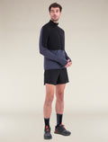 Men's Merino Blend 200 Realfleece™ Descender Long Sleeve Half Zip Jacket Black/Graphite - 3