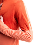 Men's Merino Blend 200 Realfleece™ Descender Long Sleeve Zip Hoodie Molten/Ember - 5