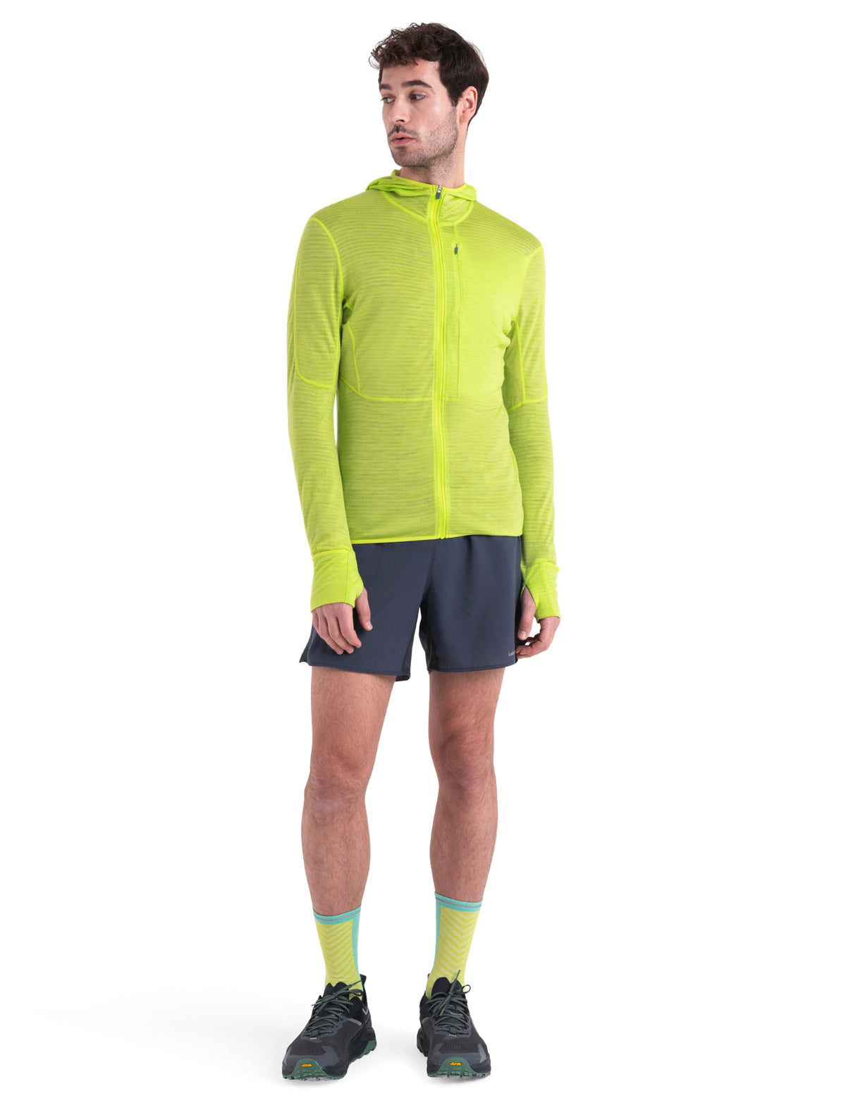 Men's Merino Blend 200 Realfleece™ Descender Long Sleeve Zip Hoodie Hyper - 3