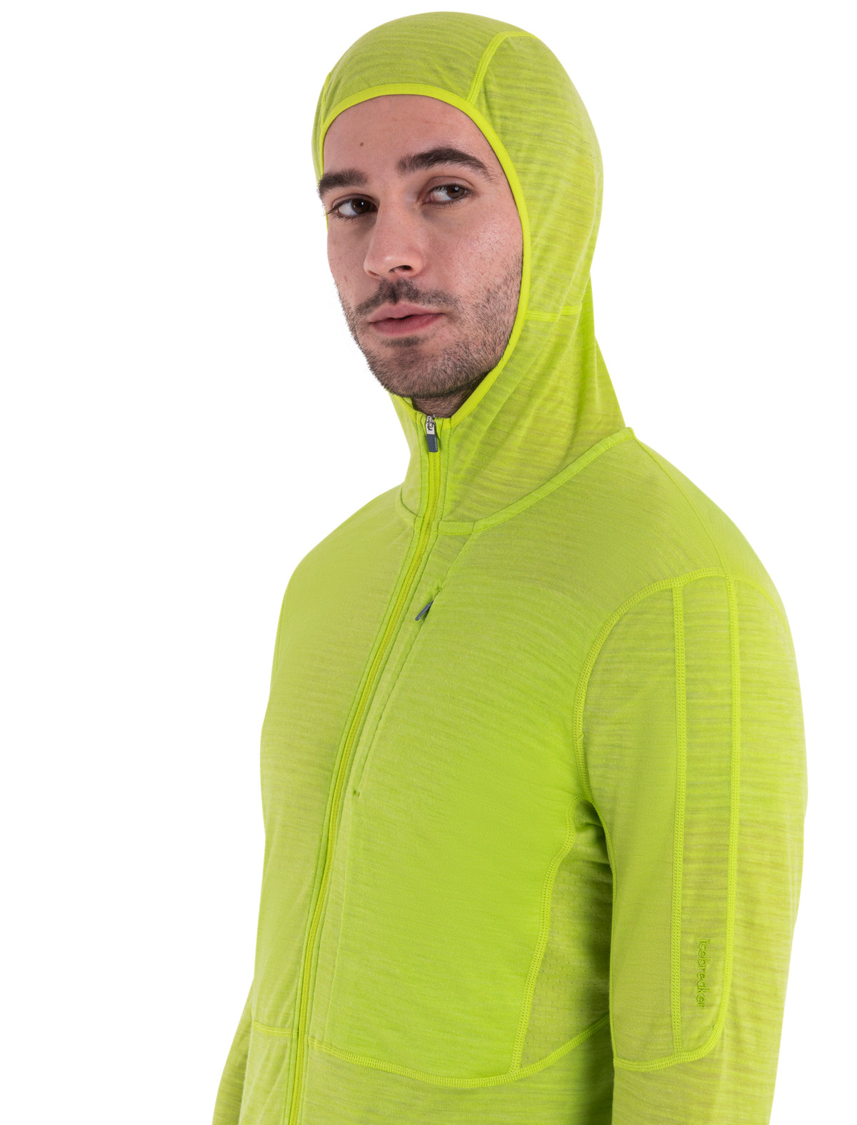 Men's Merino Blend 200 Realfleece™ Descender Long Sleeve Zip Hoodie Hyper - 4