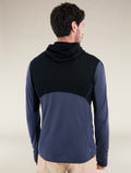 Men's Merino Blend 200 Realfleece™ Descender Long Sleeve Zip Hoodie Black/Graphite - 3