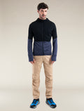 Men's Merino Blend 200 Realfleece™ Descender Long Sleeve Zip Hoodie Black/Graphite - 5