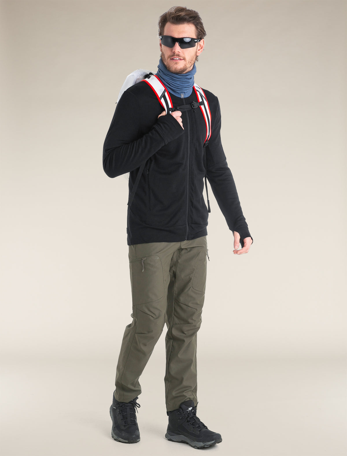 Men's Merino 260 Quantum Long Sleeve Zip Jacket Black - 5