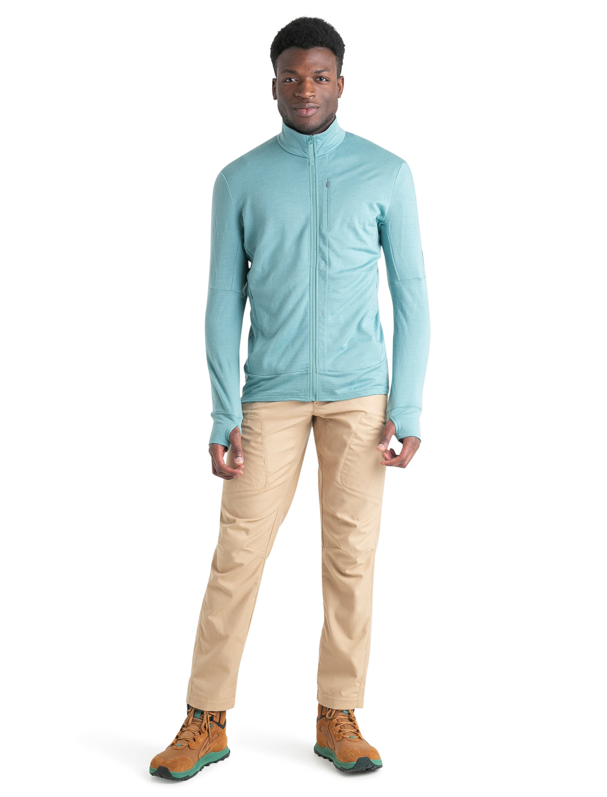 Men's Merino 260 Quantum Long Sleeve Zip Jacket Cloud Ray - 4