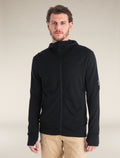 Men's Merino 260 Quantum Long Sleeve Zip Hoodie Black - 1