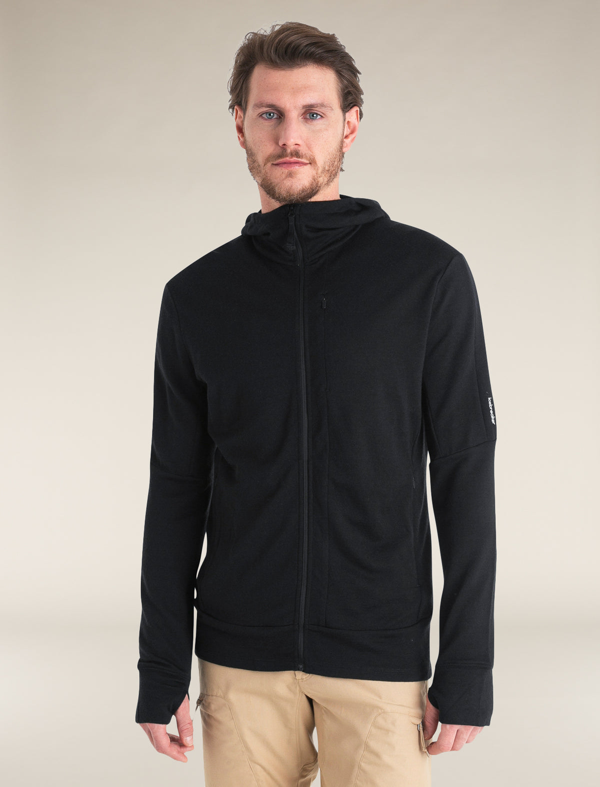 Men's Merino 260 Quantum Long Sleeve Zip Hoodie Black - 7