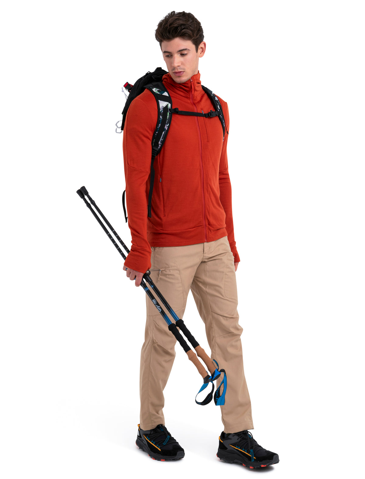 Men's Merino 260 Quantum Long Sleeve Zip Hoodie Molten - 4