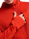 Men's Merino 260 Quantum Long Sleeve Zip Hoodie Molten - 5