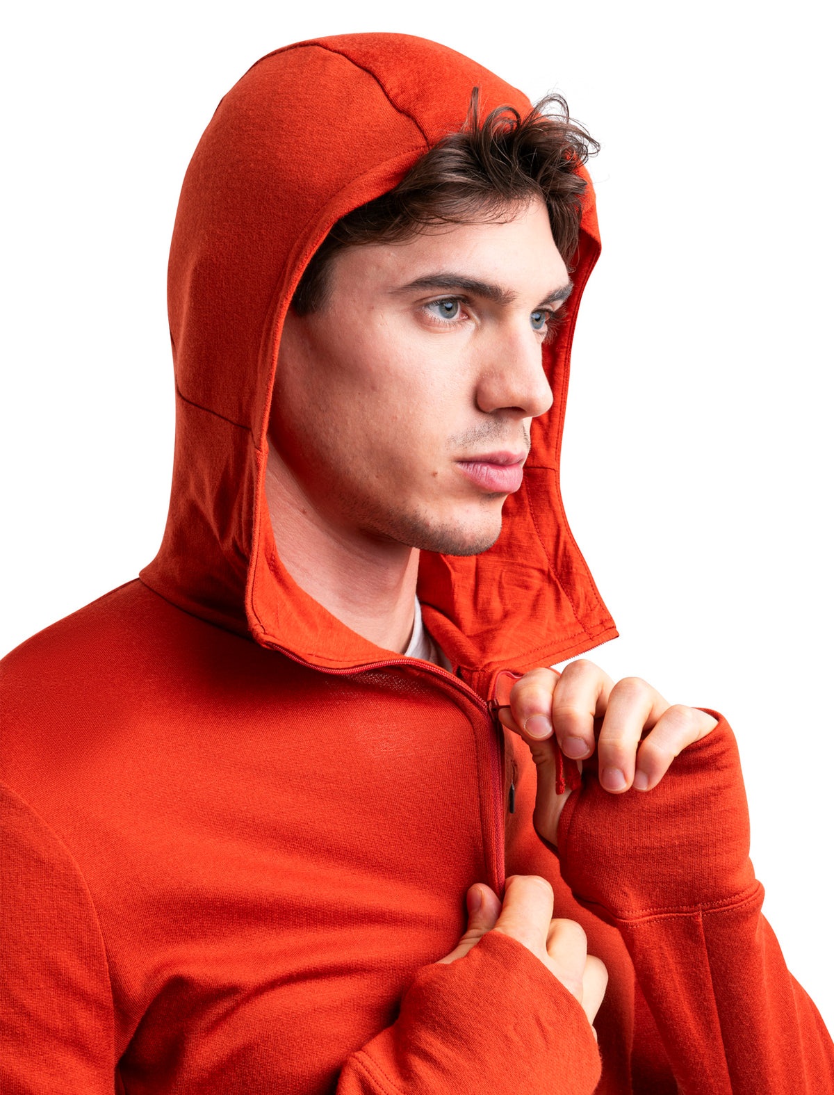 Men's Merino 260 Quantum Long Sleeve Zip Hoodie Molten - 7