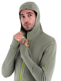 Men's Merino 260 Quantum Long Sleeve Zip Hoodie Lichen/Hyper - 5