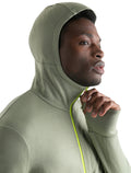 Men's Merino 260 Quantum Long Sleeve Zip Hoodie Lichen/Hyper - 8