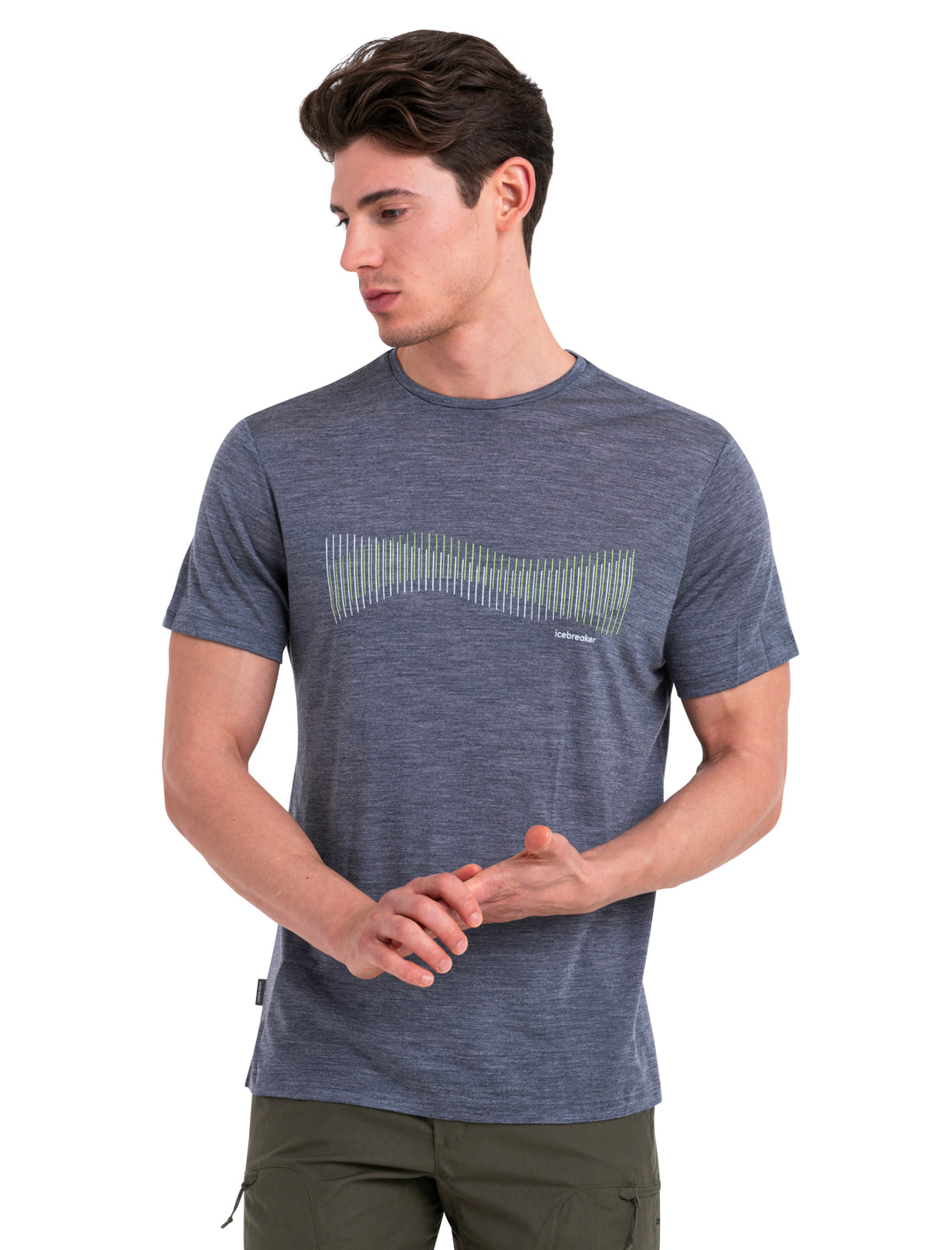 Men's 125 Cool-Lite™ Merino Blend Sphere III T-Shirt Terrain Lines Graphite Heather - 6
