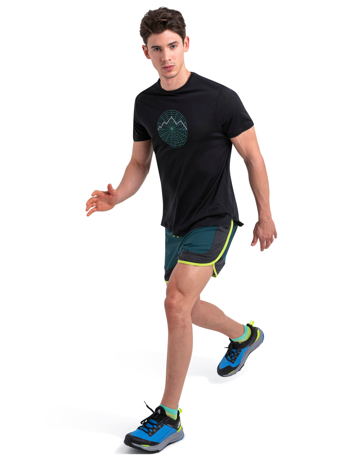 Men's 125 Cool-Lite™ Merino Blend Sphere III T-Shirt Vision Grid  - 4