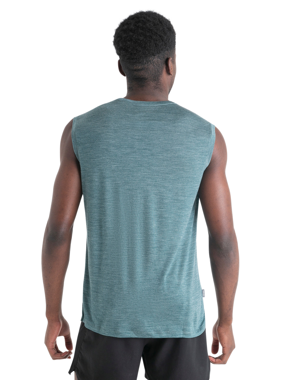 Men's Merino Blend 125 Cool-Lite™ Sphere Tank Fathom Green Heather - 2