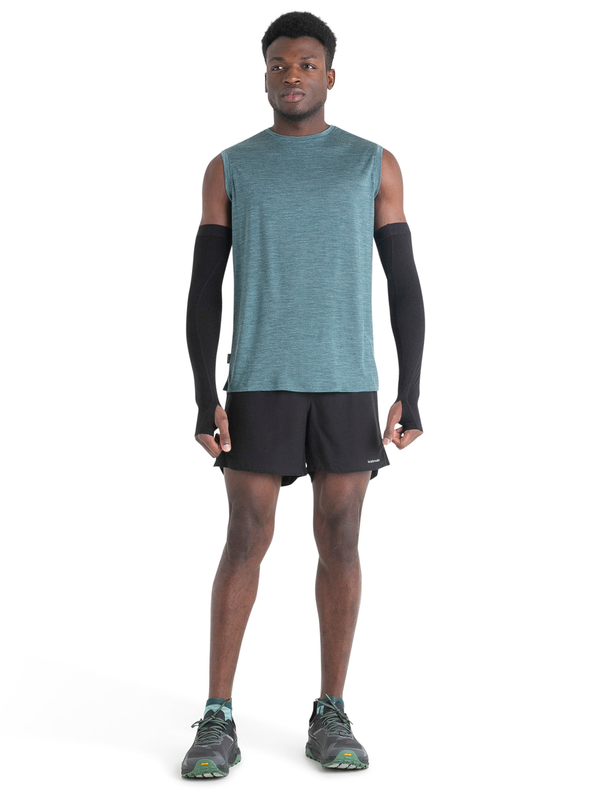 Men's Merino Blend 125 Cool-Lite™ Sphere Tank Fathom Green Heather - 4