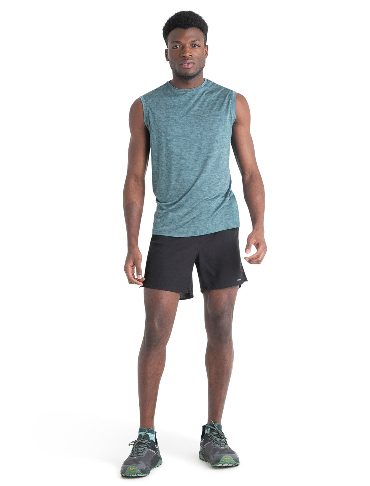 Men's Merino Blend 125 Cool-Lite™ Sphere Tank Fathom Green Heather - 5