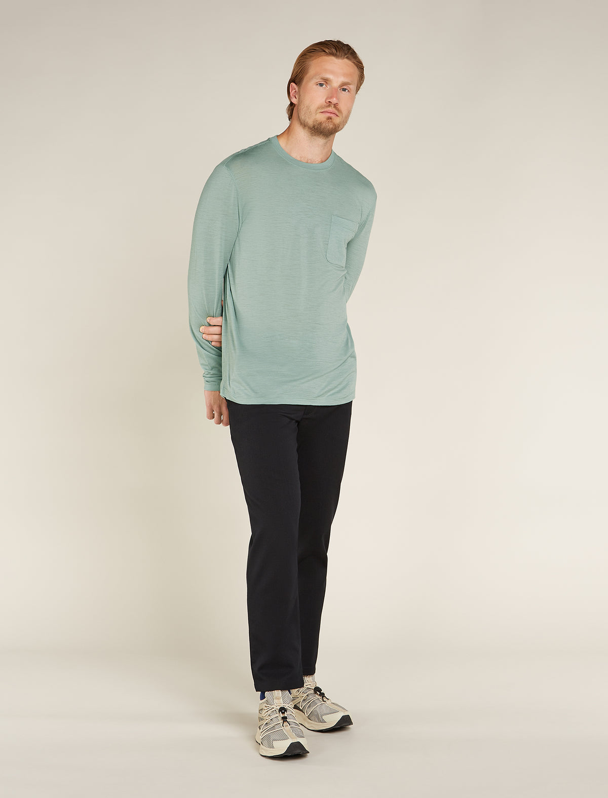 Men's Merino 150 Tech Lite Long Sleeve Relaxed Pocket T-Shirt  - 3
