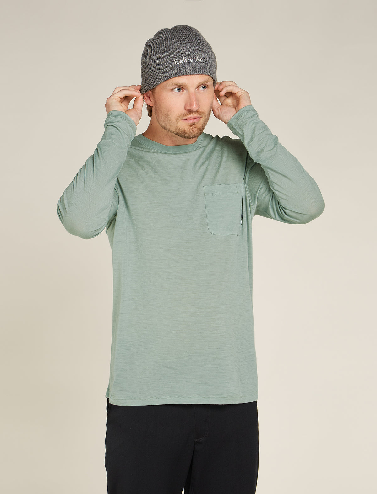 Men's Merino 150 Tech Lite Long Sleeve Relaxed Pocket T-Shirt  - 4