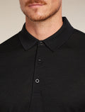 Men's Merino 150 Tech Lite Short Sleeve Polo Black - 7