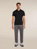 Men's Merino 150 Tech Lite Short Sleeve Polo Black - 3