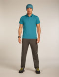 Men's Merino 150 Tech Lite Short Sleeve Polo Topaz - 4