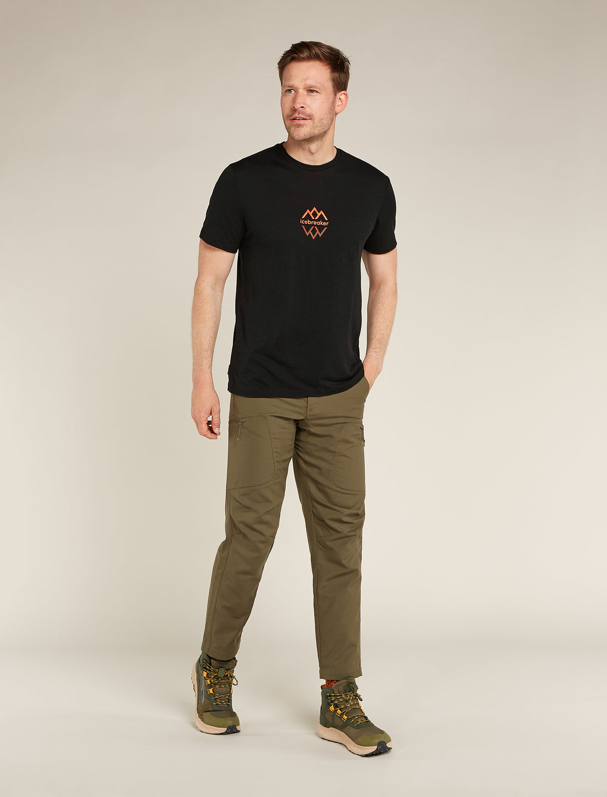 Men's Merino 150 Tech Lite Short Sleeve T-Shirt Icebreaker Logo Reflections  - 3