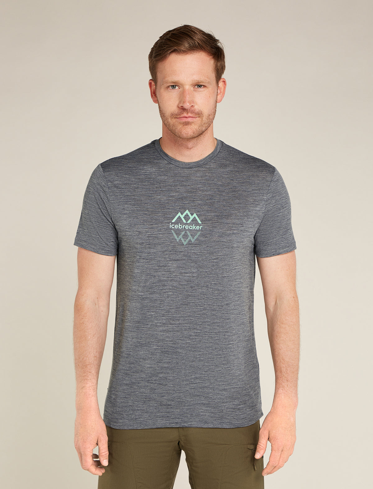 Men's Merino 150 Tech Lite Short Sleeve T-Shirt Icebreaker Logo Reflections  - 1