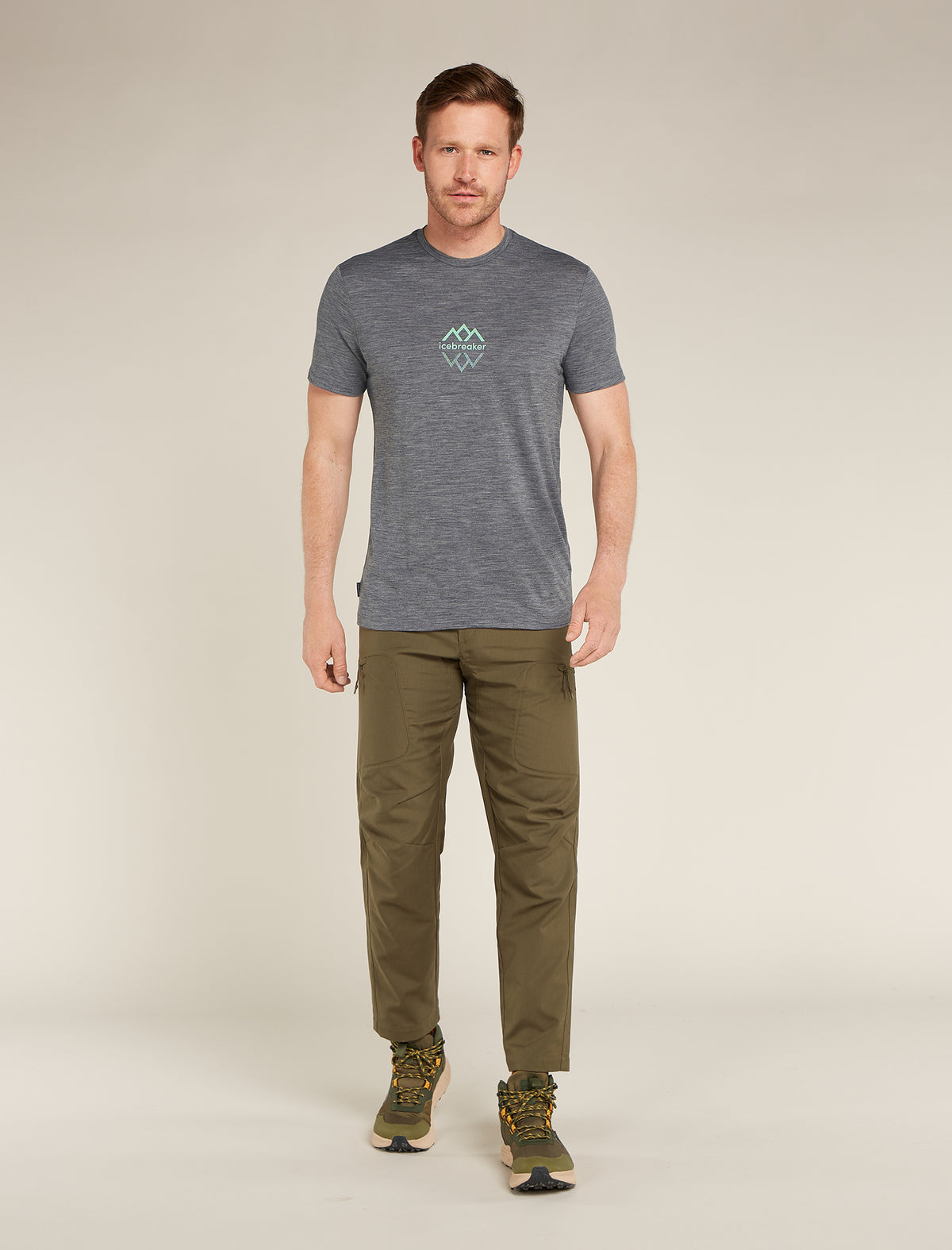 Men's Merino 150 Tech Lite Short Sleeve T-Shirt Icebreaker Logo Reflections  - 3