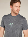 Men's Merino 150 Tech Lite Short Sleeve T-Shirt Icebreaker Logo Reflections  - 5