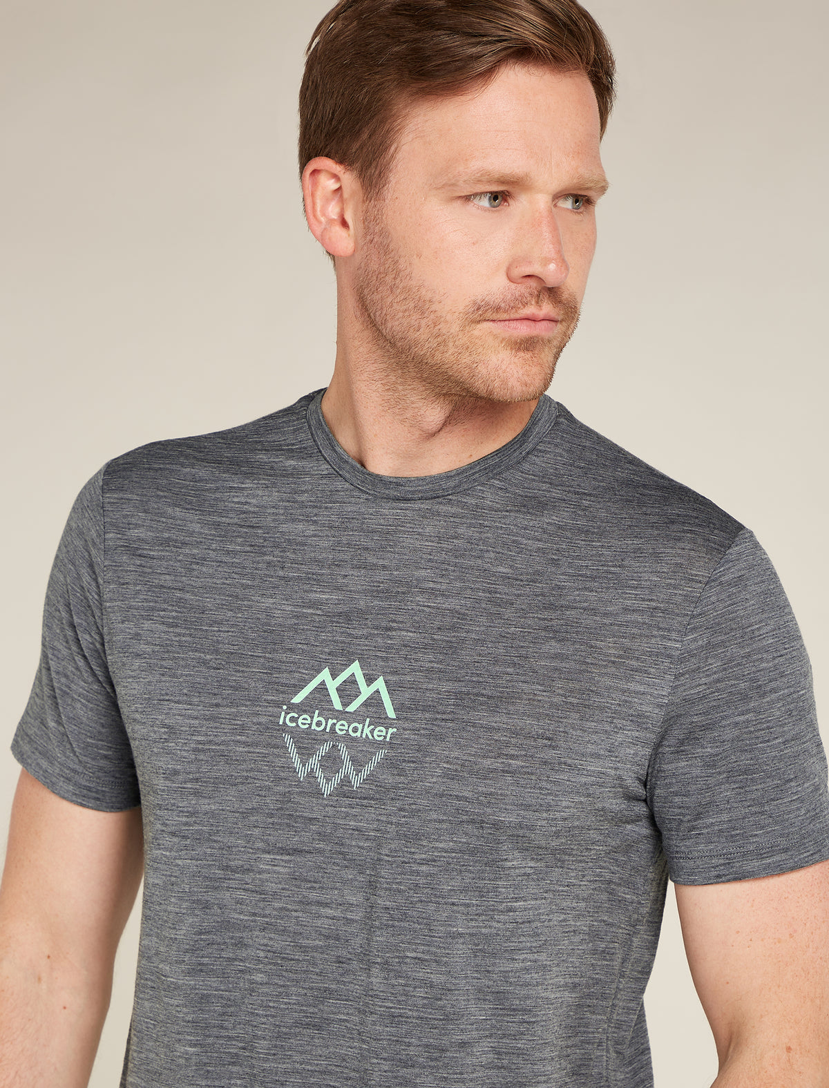 Men's Merino 150 Tech Lite Short Sleeve T-Shirt Icebreaker Logo Reflections  - 5
