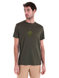 Men's Merino 150 Tech Lite Short Sleeve T-Shirt Icebreaker Logo Reflections  - 1