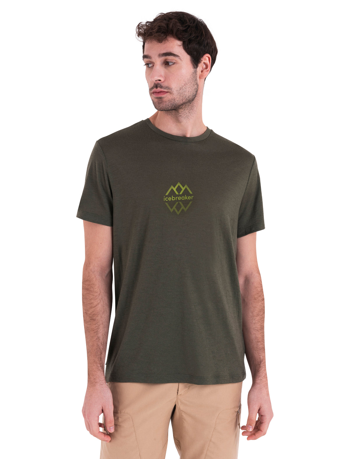 Men's Merino 150 Tech Lite Short Sleeve T-Shirt Icebreaker Logo Reflections  - 1