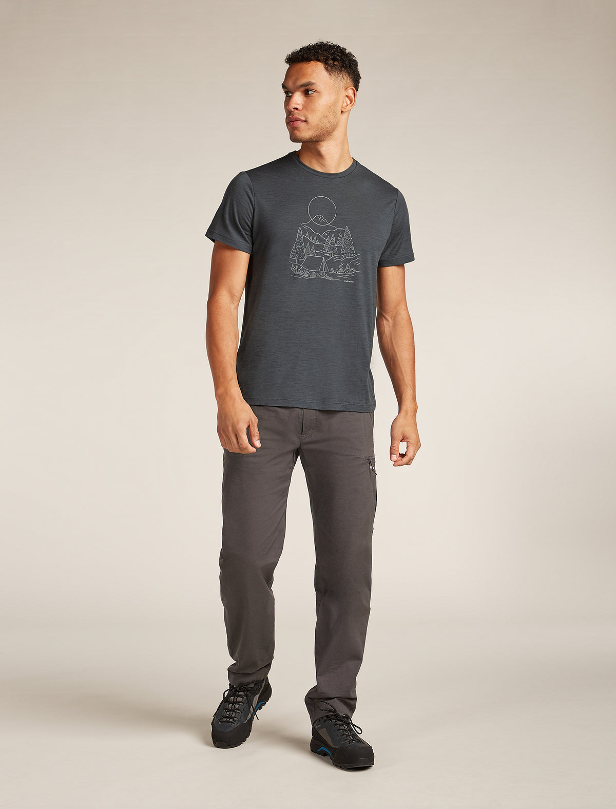 Men's Merino 150 Tech Lite III T-Shirt Sunset Camp Obsidian - 3