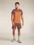 Men's Merino Blend 125 Cool-Lite™ Sphere Short Sleeve T-Shirt Colour Block Dusty clay/carob - 3