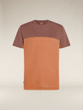 Men's Merino Blend 125 Cool-Lite™ Sphere Short Sleeve T-Shirt Colour Block Dusty clay/carob - 6
