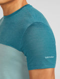 Men's Merino Blend 125 Cool-Lite™ Sphere Short Sleeve T-Shirt Colour Block Hydro/Topaz - 6
