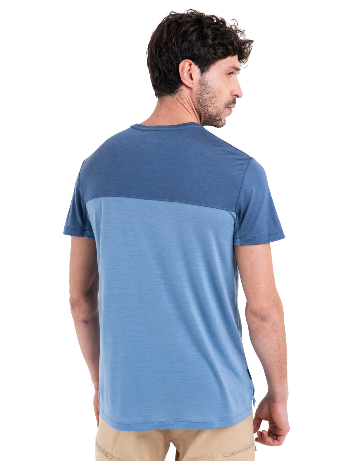 Men's Merino Blend 125 Cool-Lite™ Sphere Short Sleeve T-Shirt Colour Block Kyanite/Dawn - 2