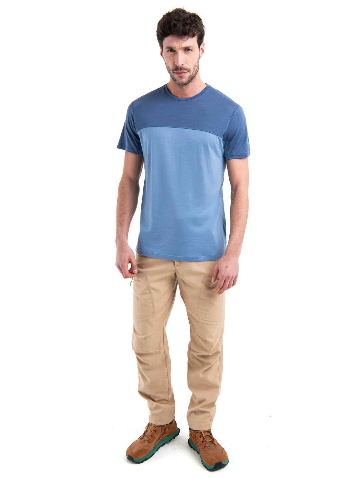Men's Merino Blend 125 Cool-Lite™ Sphere Short Sleeve T-Shirt Colour Block Kyanite/Dawn - 3