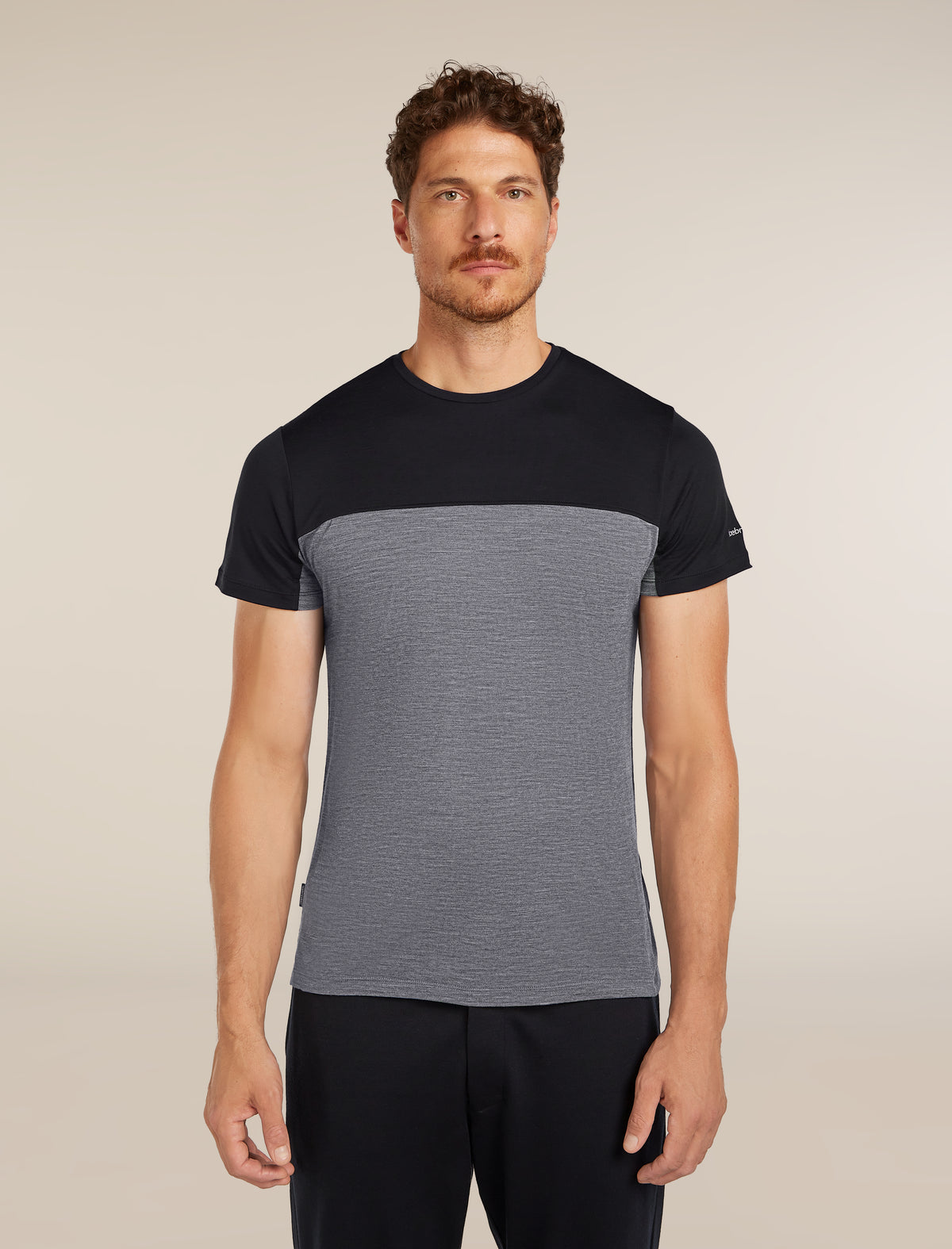 Men's Merino Blend 125 Cool-Lite™ Sphere Short Sleeve T-Shirt Colour Block Graphite Heather - 1
