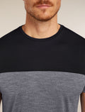 Men's Merino Blend 125 Cool-Lite™ Sphere Short Sleeve T-Shirt Colour Block Graphite Heather - 5