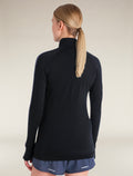 Women's Merino Blend 125 ZoneKnit™ Long Sleeve Half Zip Thermal Top Black/Graphite - 2