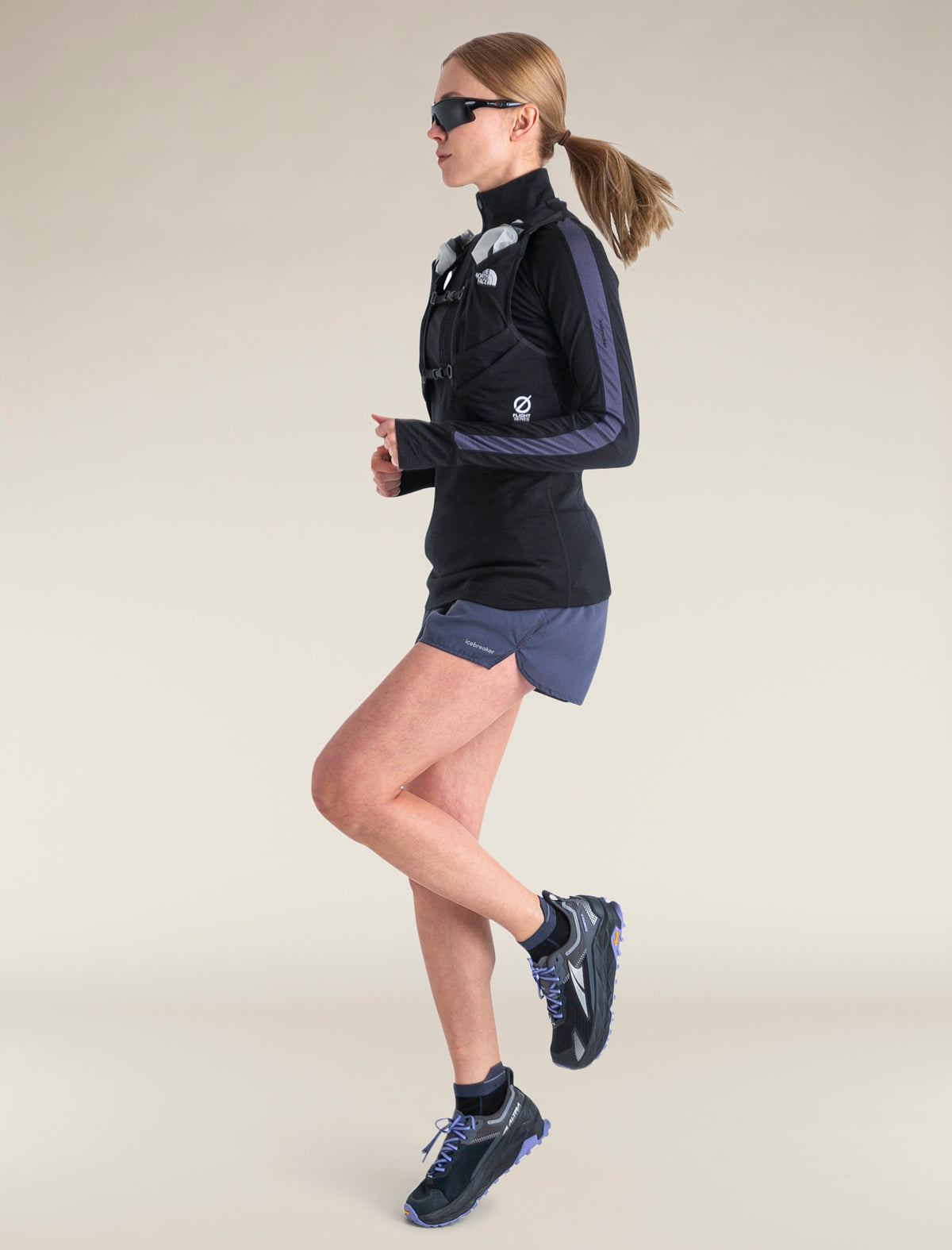 Women's Merino Blend 125 ZoneKnit™ Long Sleeve Half Zip Thermal Top Black/Graphite - 4