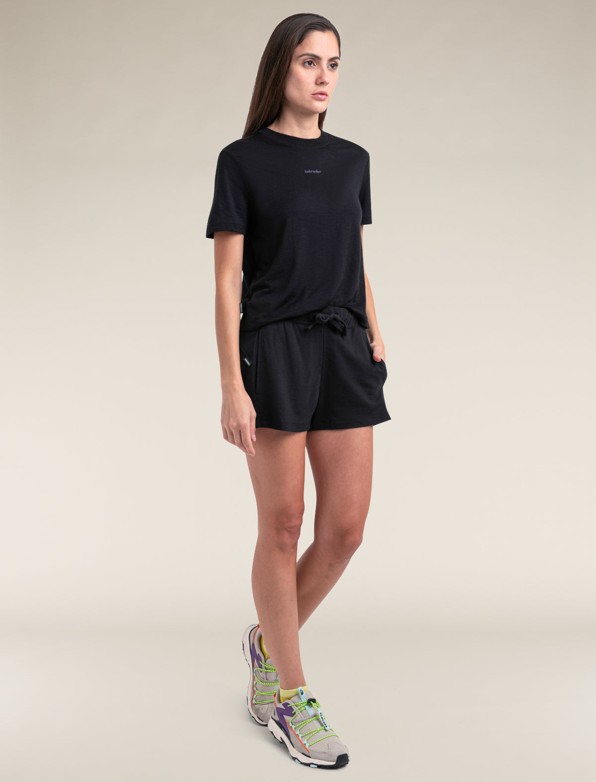 Women's Merino Blend 200 Crush Shorts Black - 6