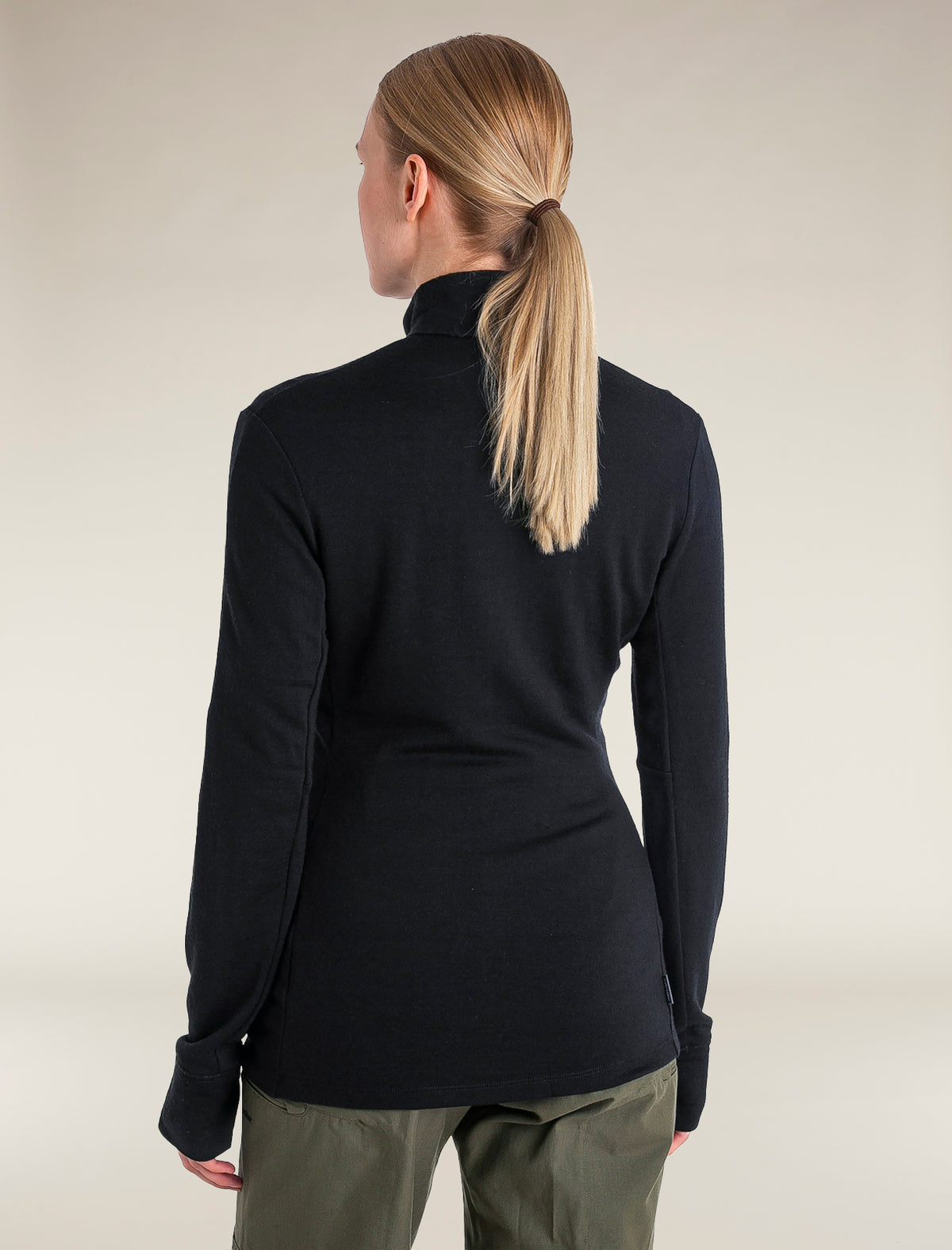 Women's Merino 260 Quantum Long Sleeve Zip Jacket Black - 3